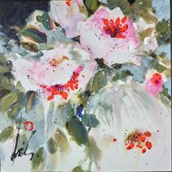 Inner Voice of Beauty I by Danielle O'Connor Akiyama - Glazed Original Painting on Box Canvas sized 30x30 inches. Available from Whitewall Galleries